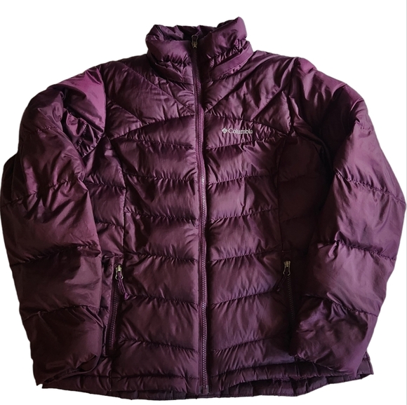 Columbia Coat Jacket Packable Puffer Down Feather 550 Purple Lightweight M - Picture 7 of 11